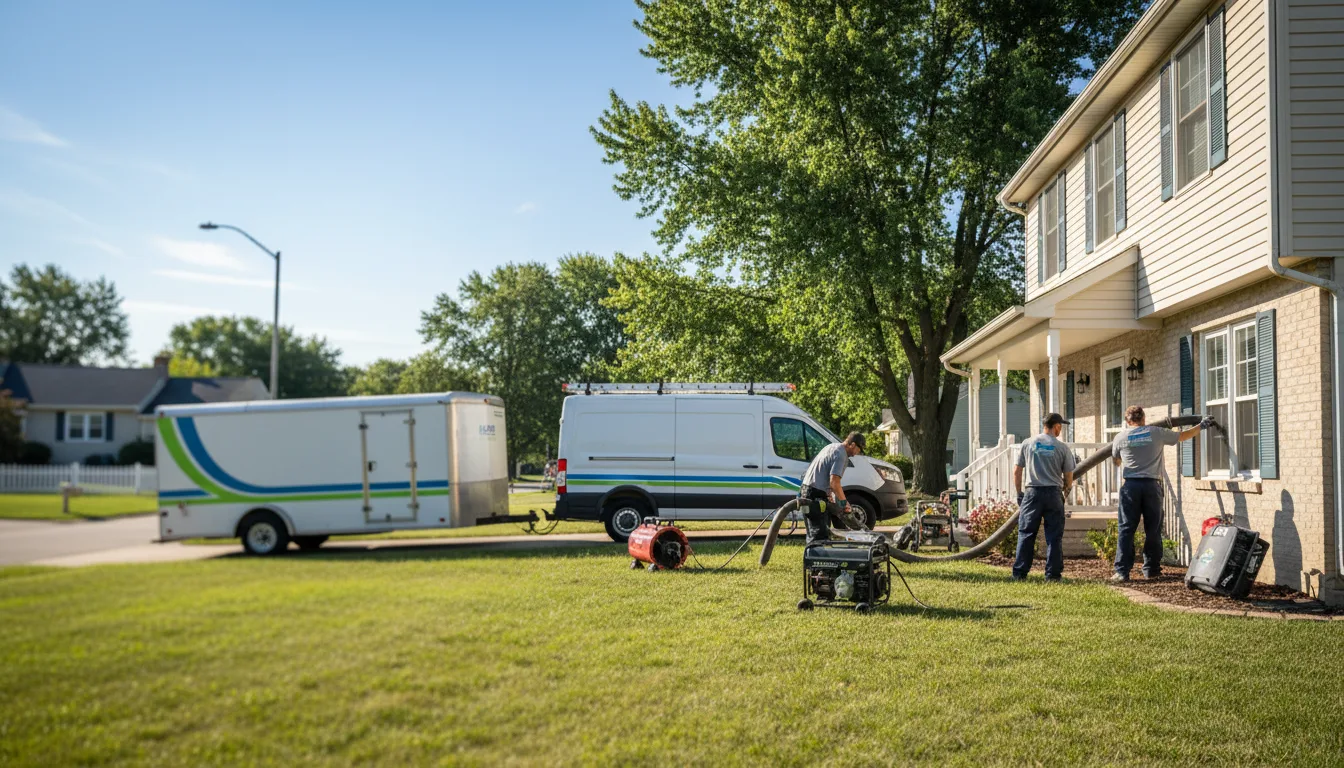 Flooded Basement Restoration And Cleanup With Repair in Hudson, IL near me